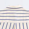 2025 Spring Women's Versatile Striped Wide-Sleeve Shirt with Turn-Down Collar