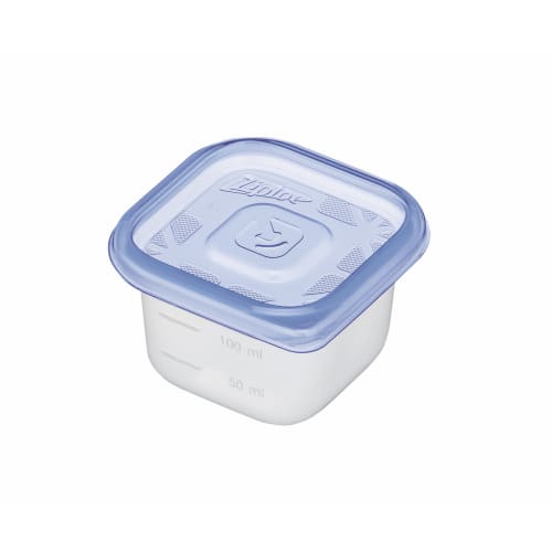 Ziploc Beholdere, Firkantet, 130ml, Pakke med 4