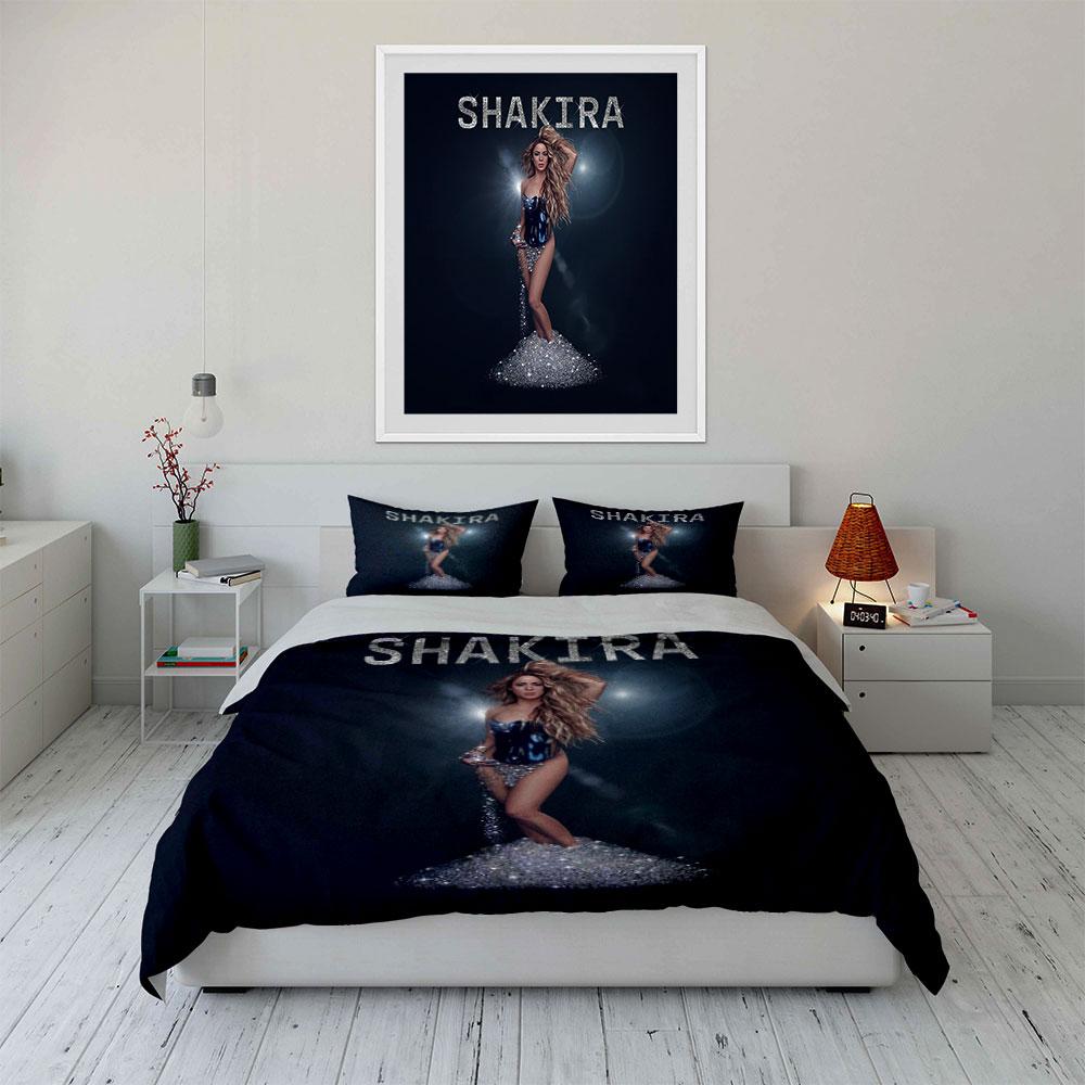 Shakira Glitter Bedding Set Bedding Duvet Cover Set Duvet Cover Pillowcases (1*Duvet Cover 2*Pillowcases, without duvet insert)
