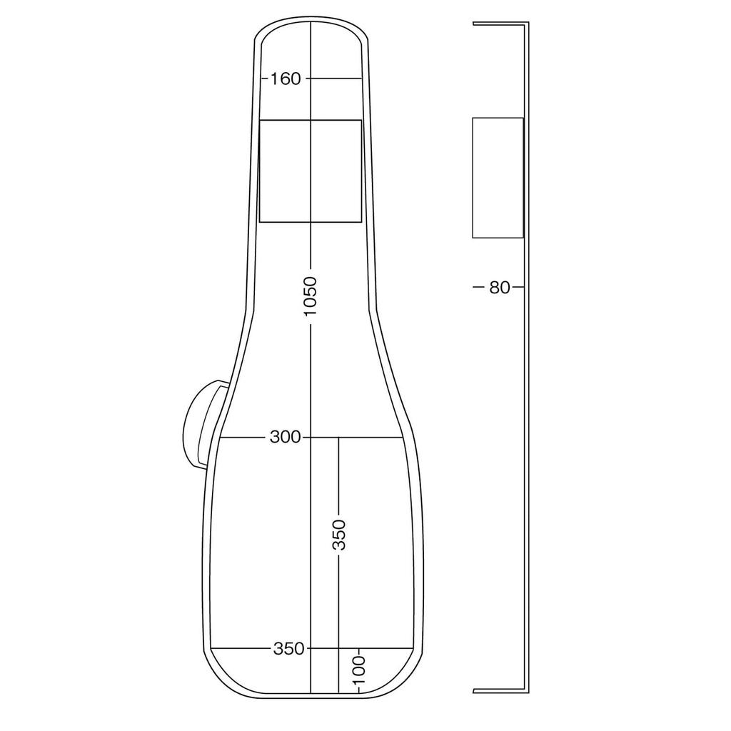 Kikutani Electric Guitar Gig Bag, 20mm Thick Cushion, Beige, GVB-60E BEI