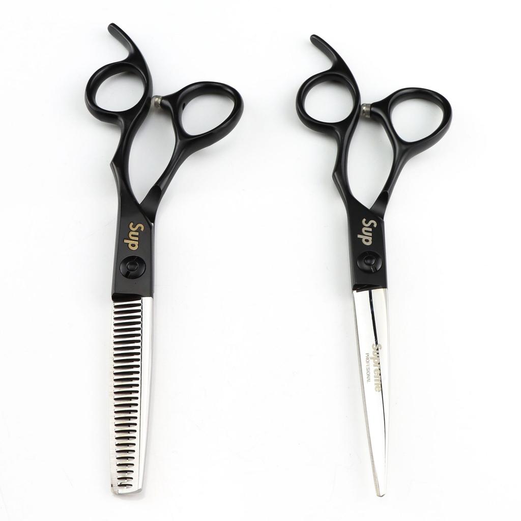 6.0 Inch Half Body, Black, Personalized Sup Trendy, Hair Scissors, Hair Scissors, Flat Scissors, Bangs Scissors