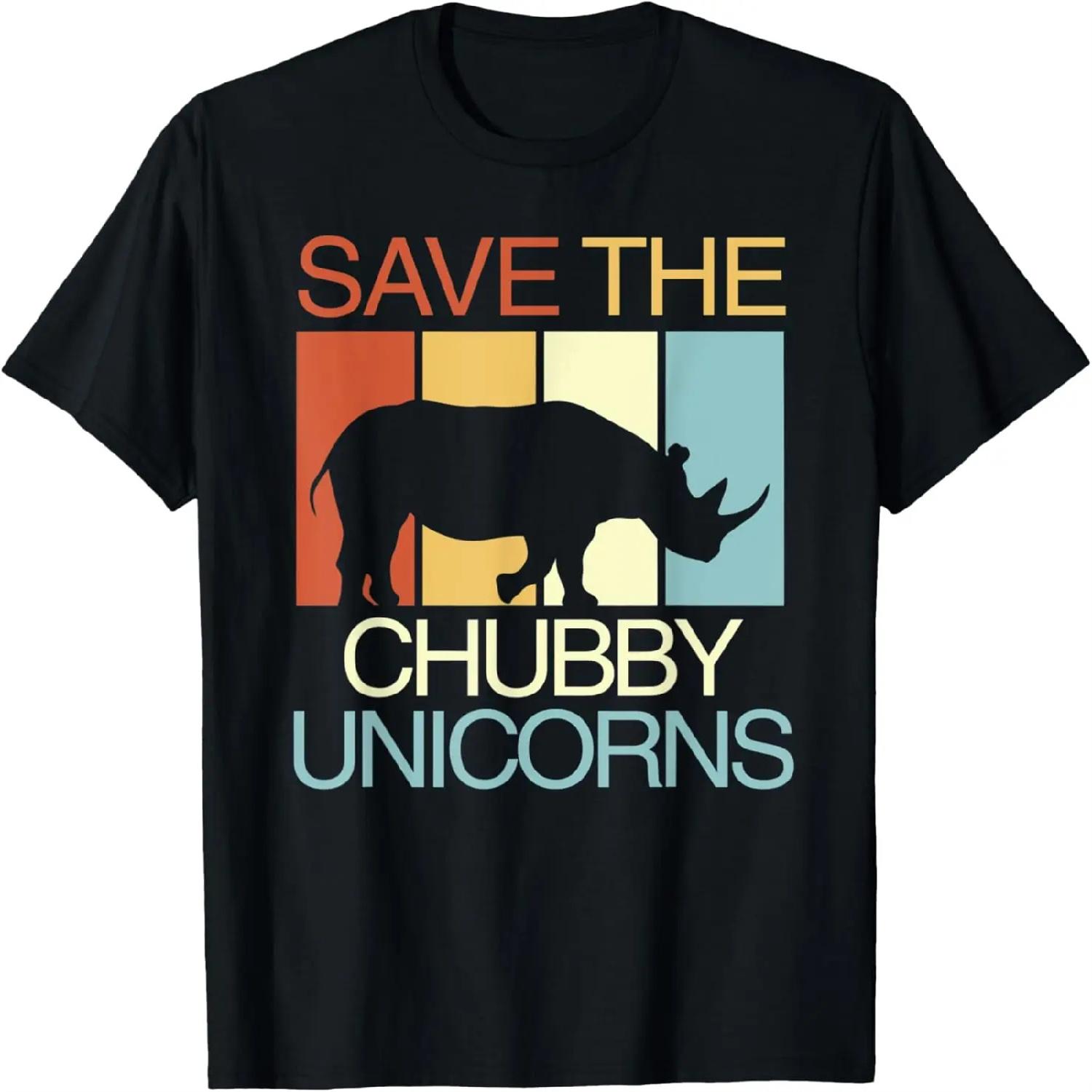 Save The Chubby Unicorns T-Shirt Retro Vintage Colors T-Shirt XXXXXL разноцветный
