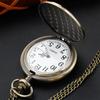10pcs/lot Intricate Gear Steampunk Gear Relief Quartz Pocket Watch Men Women Necklace Children Best Souvenir Gifts