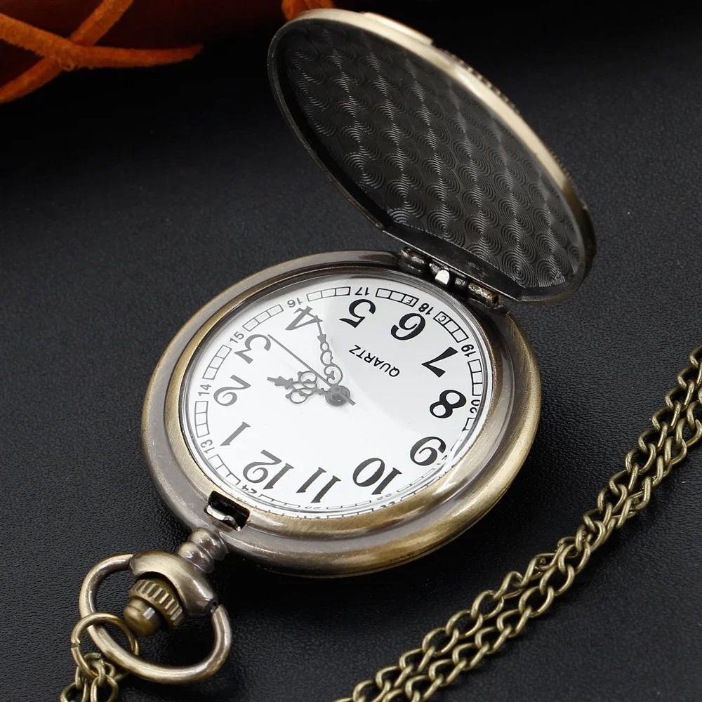10pcs/lot Intricate Gear Steampunk Gear Relief Quartz Pocket Watch Men Women Necklace Children Best Souvenir Gifts