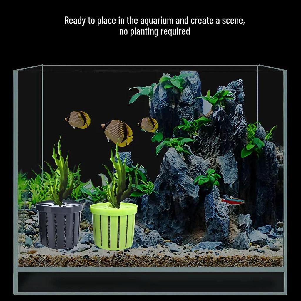 Fish Tank Planting Basket: Home Landscaping Cup for Water Plants and Flower Root Holders