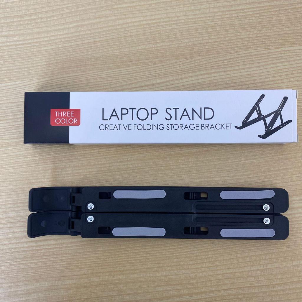 Aluminum Foldable Laptop Stand - Adjustable, Portable Cooling Riser for Universal Keyboard and Computer Support.