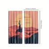2pcs Retro Western Curtains   Farmhouse Cowgirl Blackout Window Drapes for Bedroom Living Room Decor