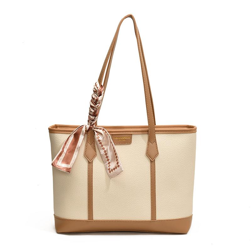 

Вместительная одноплечевая сумка-мессенджер под мышкой, большая сумка для通勤, женская новая сумка-тоут с контрастной цветной вставкой, сумочка