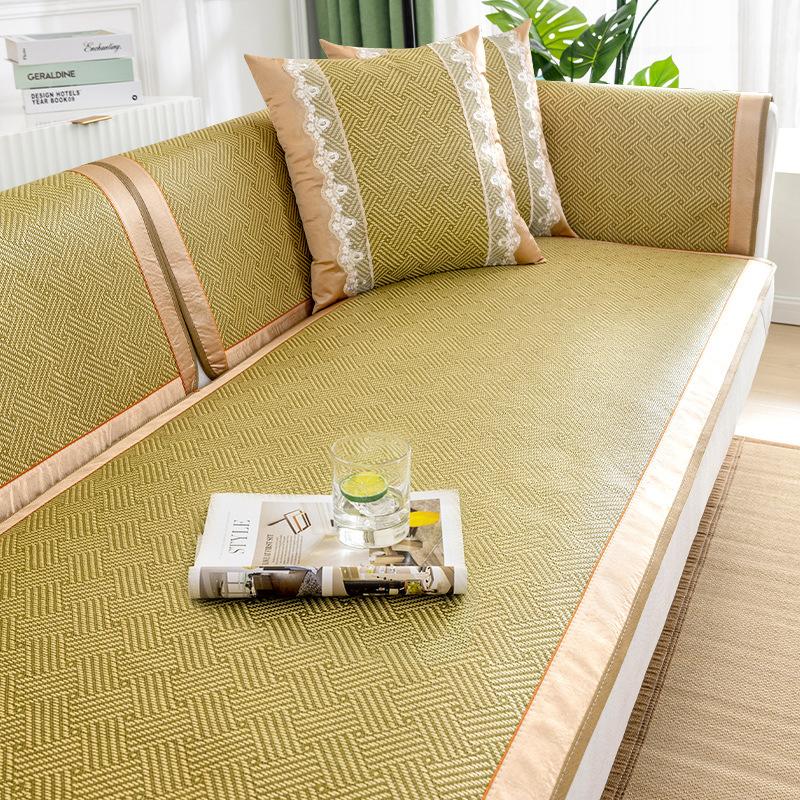Rattan Mat Sofa Cushion Summer Non-Slip Mat Seat Cushion Ice Cushion Sofa Cover Summer Modern Ice Rattan Mat Seat Cover