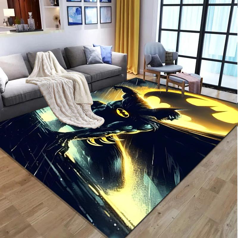 Batman Pattern Rug, Indoor/Outdoor Mat, for Picnic, Gameroom, Bedroom, Office, Living Room, Home Decor Carpet, Birthday Gift