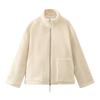Autumn Winter Women's Solid Color Loose Lazy Style Lamb Wool High Neck Woolen Coat, European American Style Crossborder Outerwear