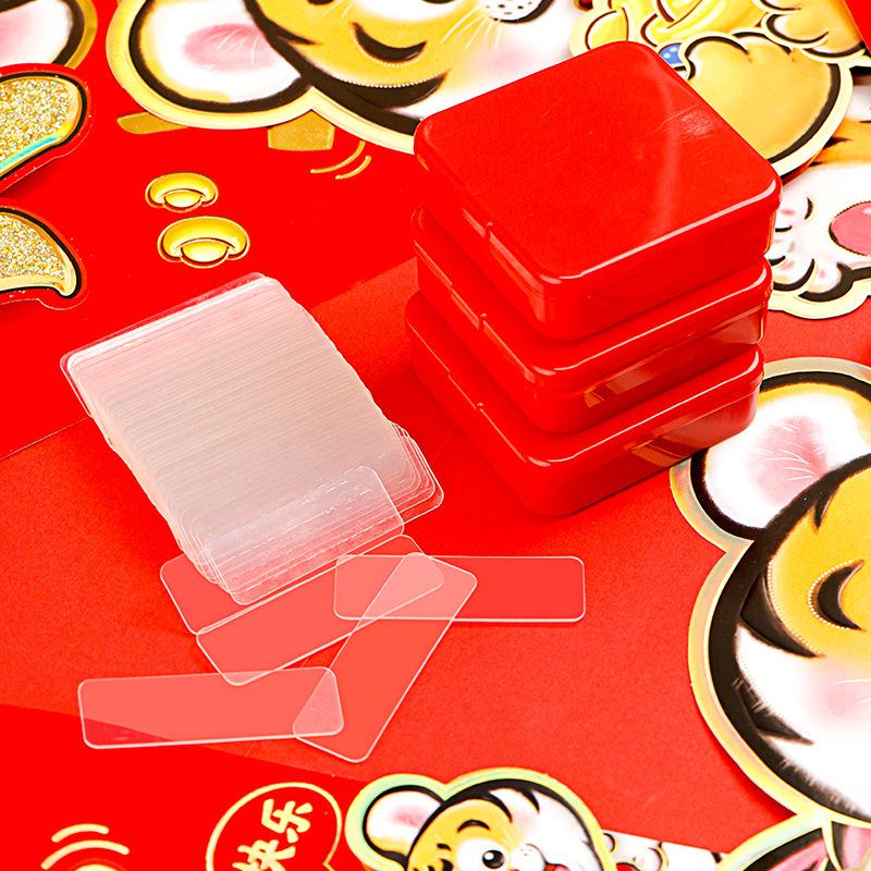 Traceless Double-Sided Transparent Nano Adhesive for Spring Festival and Wedding Decorations