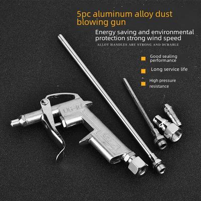 DG-10 High-Pressure Air Gun Set: 5-Piece Bright Iron Dust Blower with Long & Short Joints
