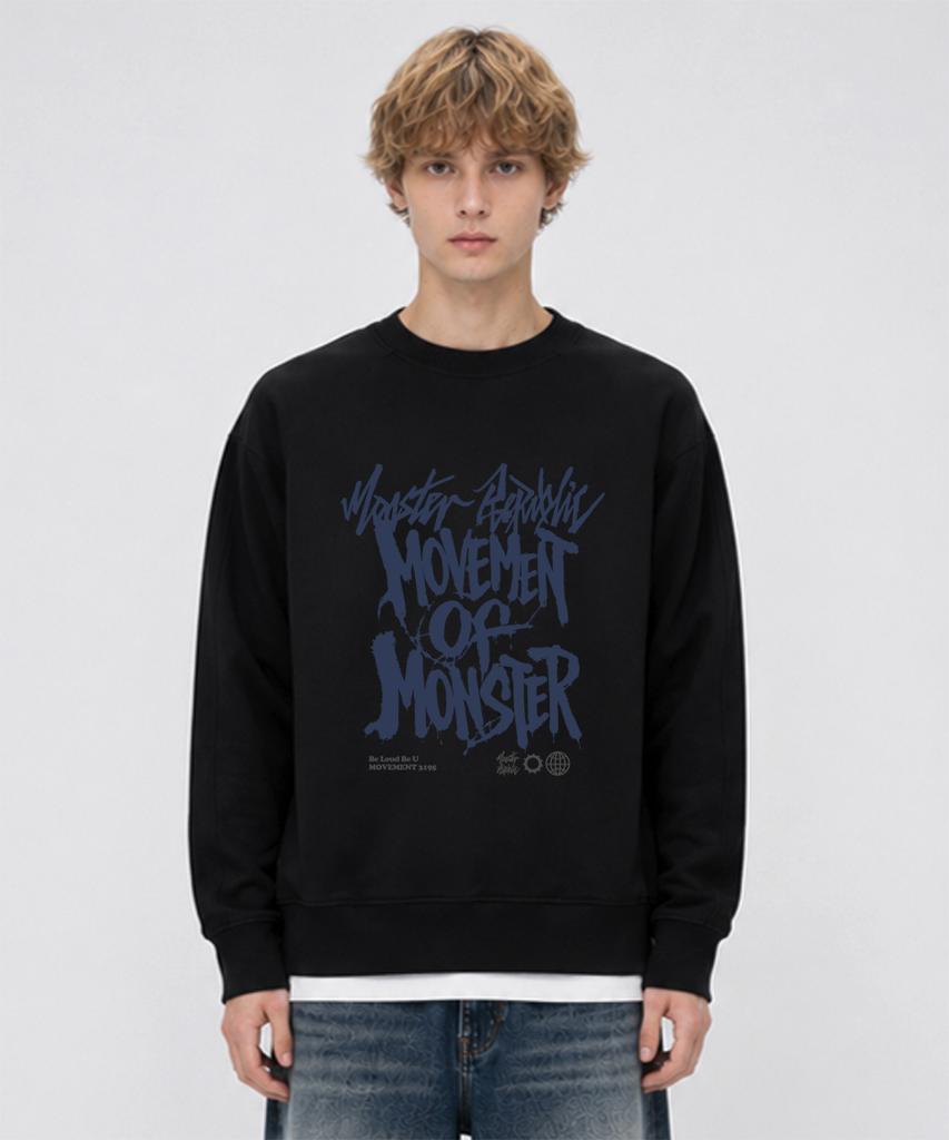 MONSTER REPUBLIC Grit Movement Deep Blue Sweatshirt Black_3195