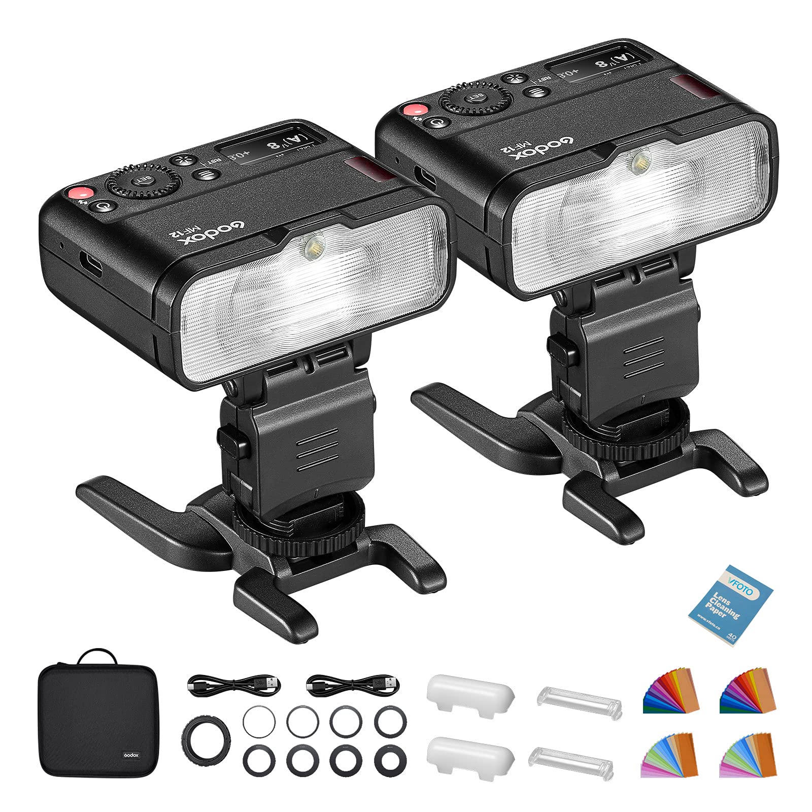 

Godox Macro Flash TTL GHz Second Recycle with Modeling Compatible with and Panasonic MF12-K2 Two-Piece Speedlite, 2.4 GN16, 0.01-1.7 Time, Light,