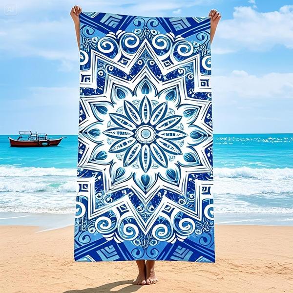 Neon Flower Peace Sign Love BFF Polyester Beach Towel Quick Dry Sand Free Bath Towel for Summer Pool Travel BFF Gift