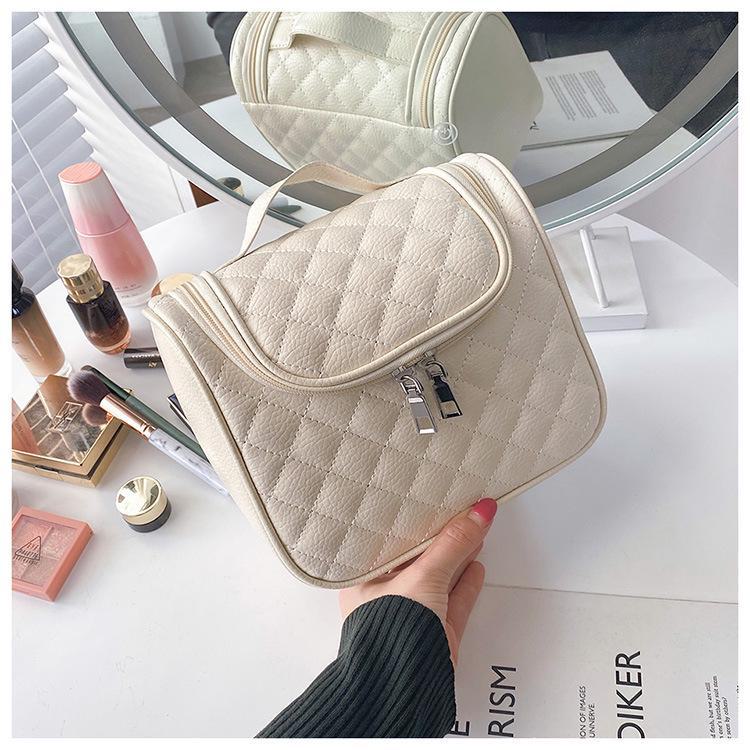 Stylish Travel Cosmetic Bag with Large Capacity and Hanging Hook