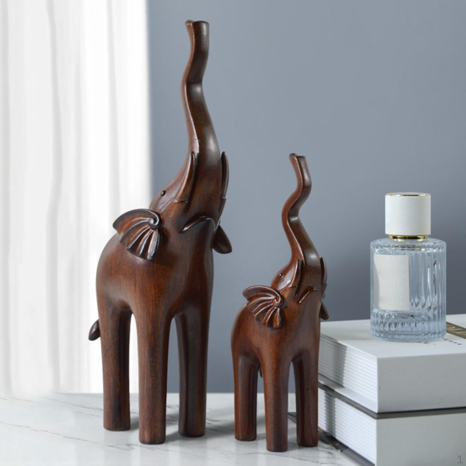 

2 Статуэтки, фигурки, поделки, украшения, креативные скульптуры животных для гостиной, рабочего стола, спальни, подарков коричневый