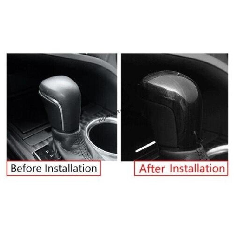 For Toyota Camry 2018- Black Wood Grain Interior Gear Shift Knob Trim Cover