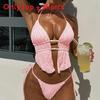 Women Strapless Bikini Set With Padded Top For Swimming And Water Sports