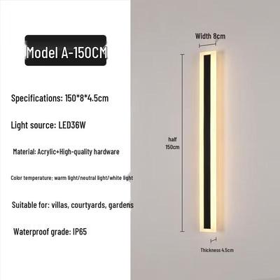 Waterproof Outdoor LED Linear Wall Light
