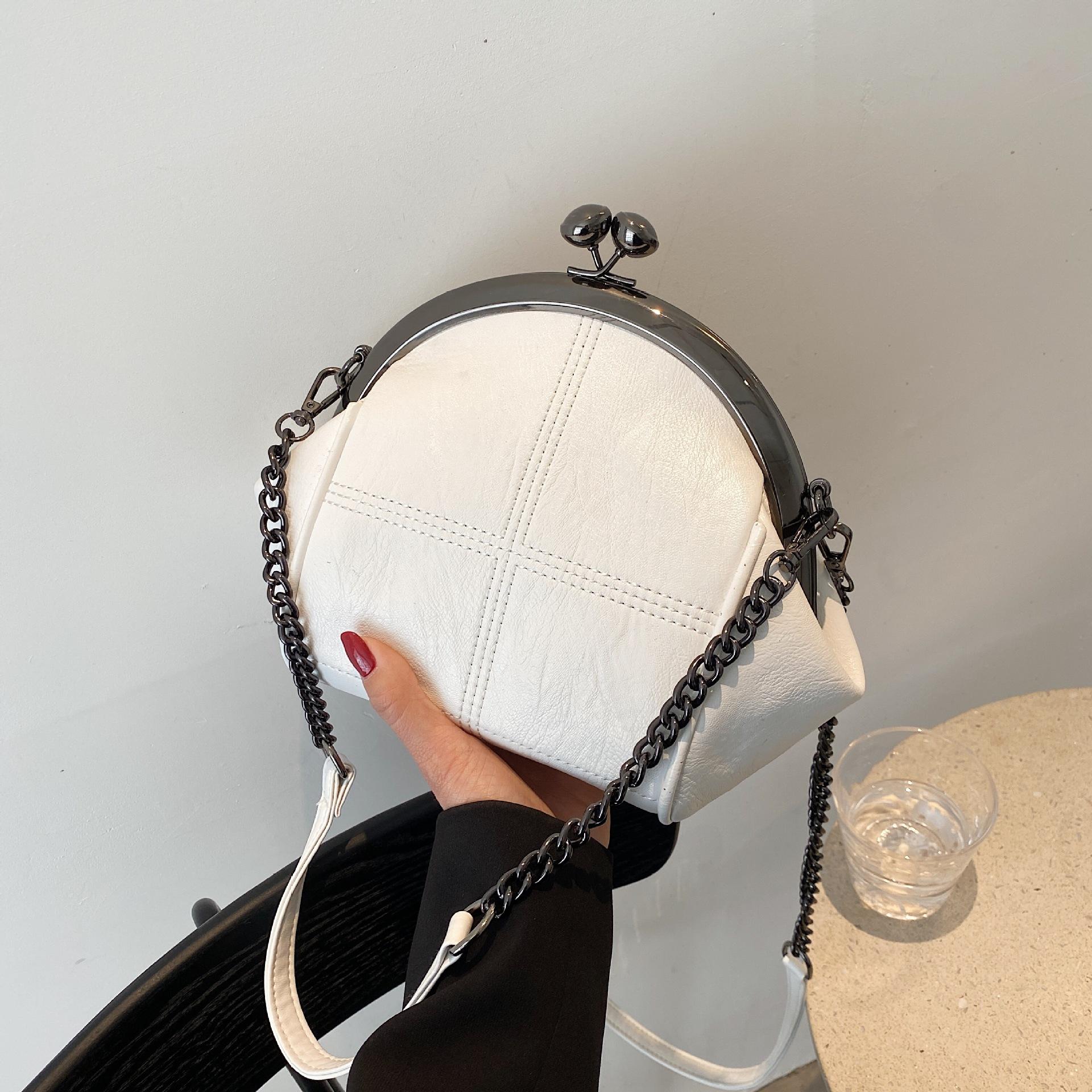 

Винтажная сумка с двумя ремнями и замком, сумки на цепочке, женские сумки через плечо, сумка через плечо из искусственной кожи, женские сумки, кошельки белый