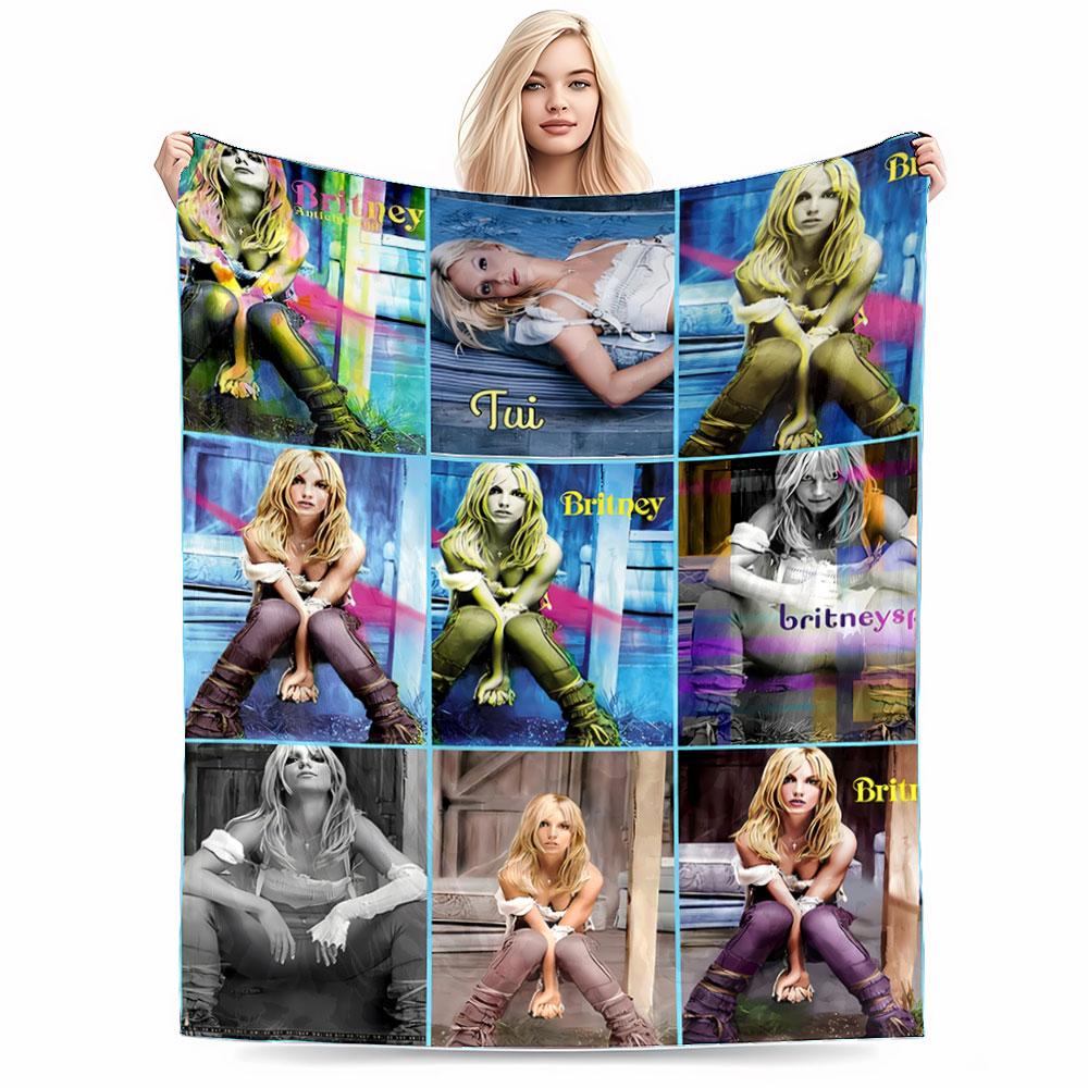 Colorful Pop Art Portrait Blanket for All Seasons Blanket Lunch Break Throw Gift