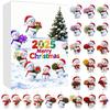 2025 Snowman Advent Calendar for Kids 24-Day Christmas Countdown Box with Acrylic Ornaments Multifunctional Holiday Decoration