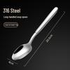 316 Edelstahl Löffel mit langem Griff und spitzer Spitze für Eis, dicker Hotel-Tafellöffel