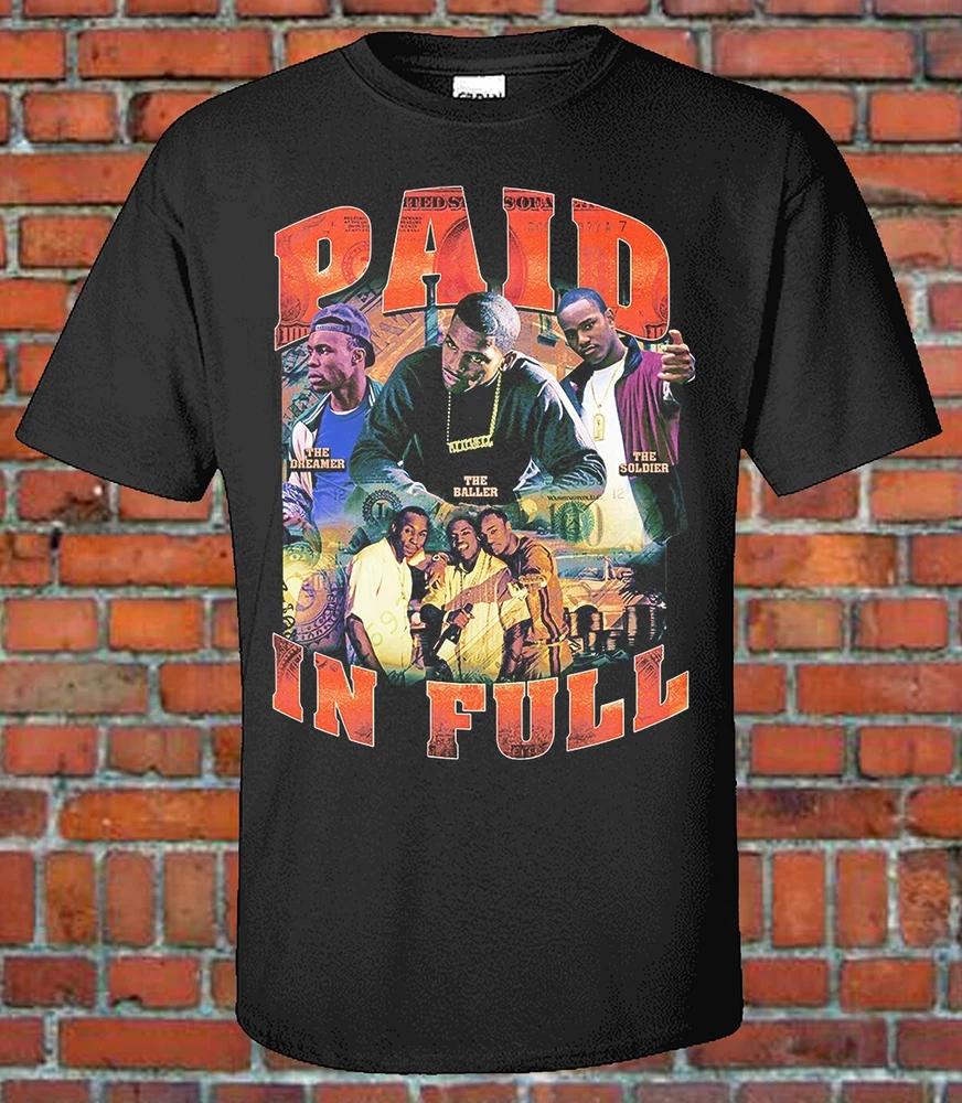 Paid in Full Movie 90s Style Bootleg Tee Art Graphic TShirt M