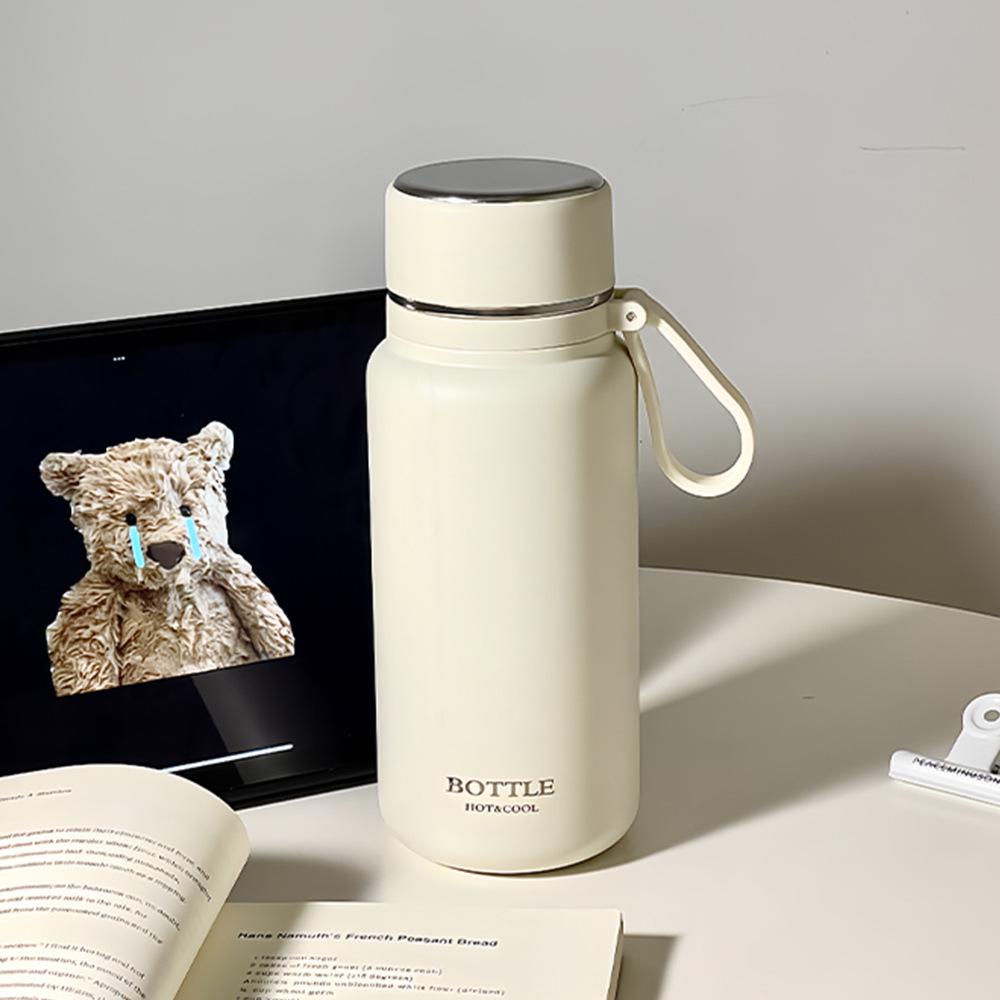 Stylish Stainless Steel Insulated Travel Cup with Tea Strainer