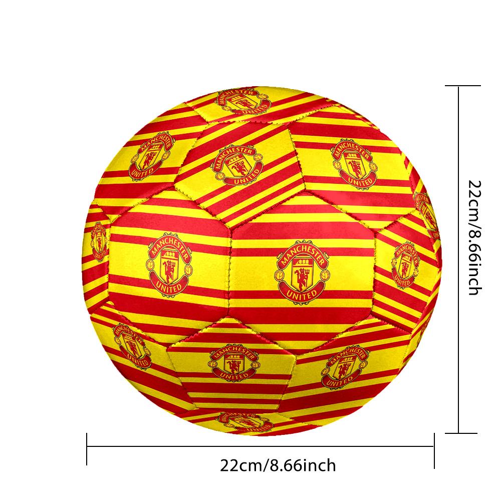 Man Utd logoSoccer Ball Colorful All Ages Machine Stitched PVC Competition Ready Durable High-Bounce