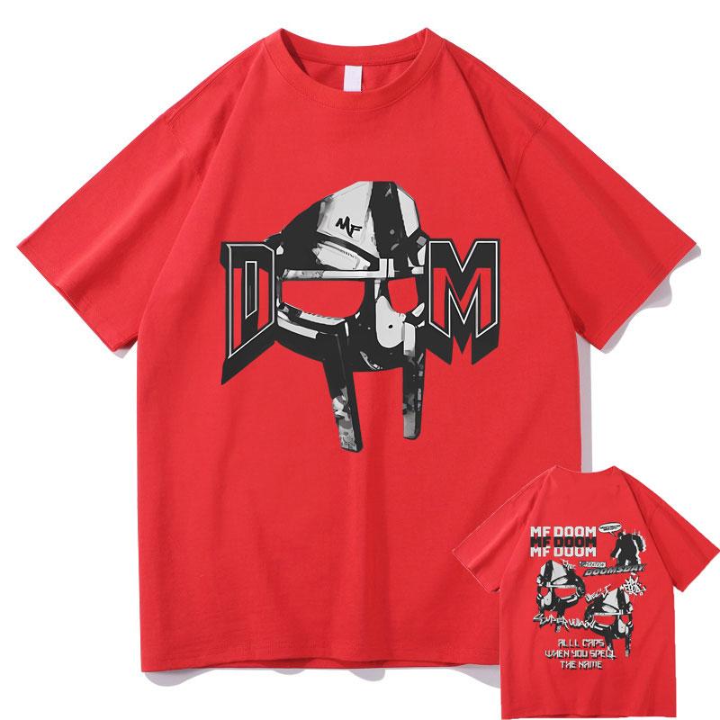 Rapper Mf Doom Doomsday Graphic Print Tshirt Men Women Hip Hop Casual Oversized Tops Tees Male Cotton Short Sleeve Mens T Shirt