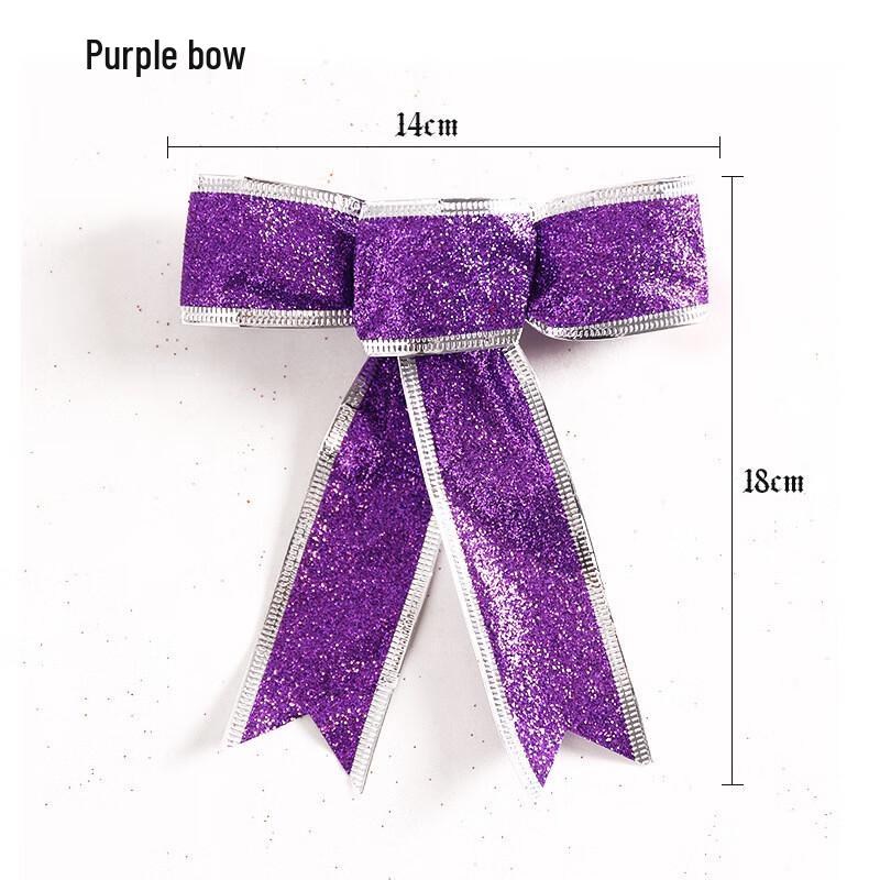 Christmas Sequined Bow Decorations, 30-pack