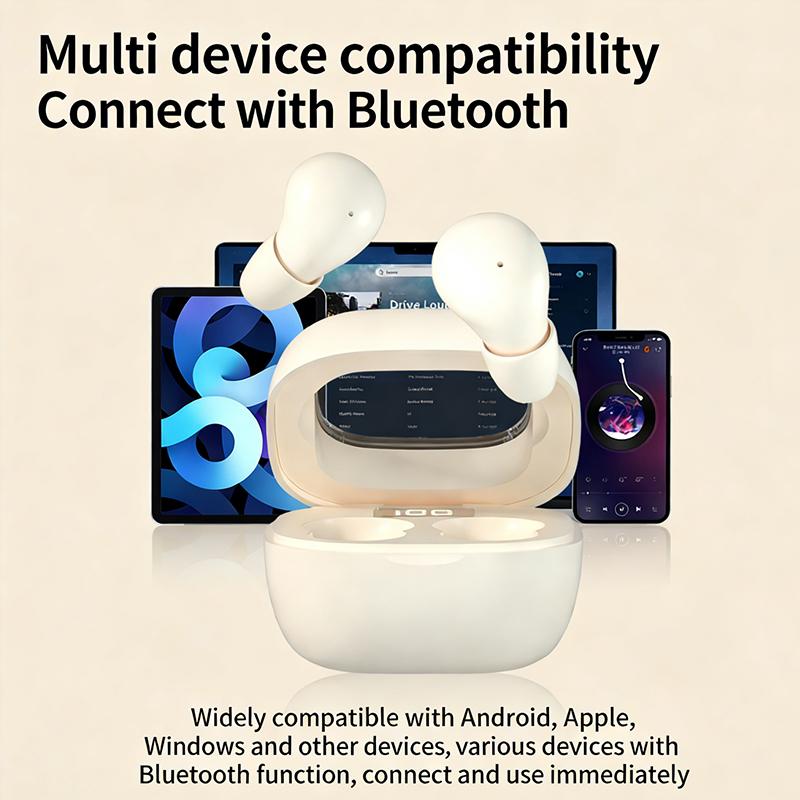 SK19 Headphones Bluetooth 5.3 True Wireless In-Ear Earphones Mini In Ear Noise Cancelling Invisible Sleeping HiFi Sound Quality
