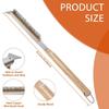Wood Handle Grill Cleaning Brush 53.5cm Long Pizza Stone Cleaner Brush  BBQ