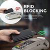 Rfid Blocking Smart Wallet Credit Card Holder Aluminum Metal Case Cardholder PU Leather Pop up Wallets Slim Cardholder for Men
