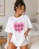 Funny Korean Letter Print T Shirt Unisex Unisex Summer Casual Short Sleeve Crew Neck Loose Tee Harajuku Heart Graphic Kawaii Top