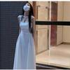 French Coffee Break White Suspender Dress Children's Summer 2026 New Small A-word Waist Small White Dress