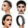 Subcultures Gothic Hairband with Metallic Spine and Lace Trim Decors Heavy Metal Styles Headpiece For Dance Performances