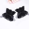 Halloween Retro Victorian Lace Jabot Collar and Cuffs Set Colonial Lace Collar Detachable Faux Sleeve Costume Accessory