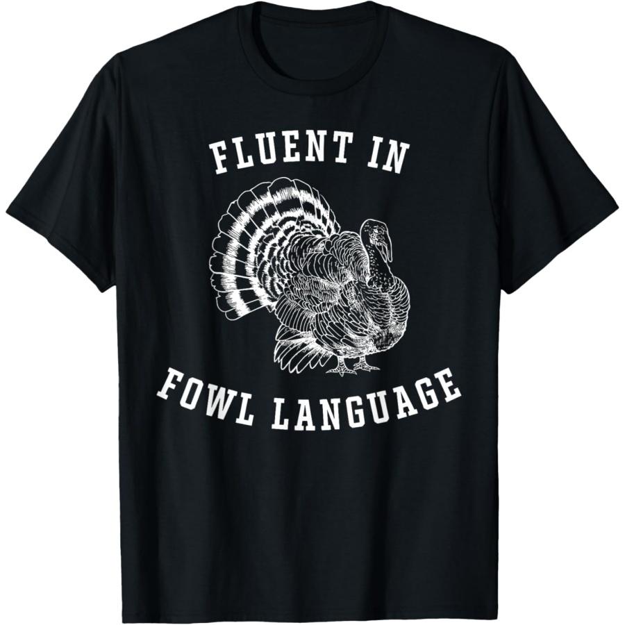 

Retro Fluent In Fowl Language Funny Turkey Lovers T-Shirt XXXXXL чорний