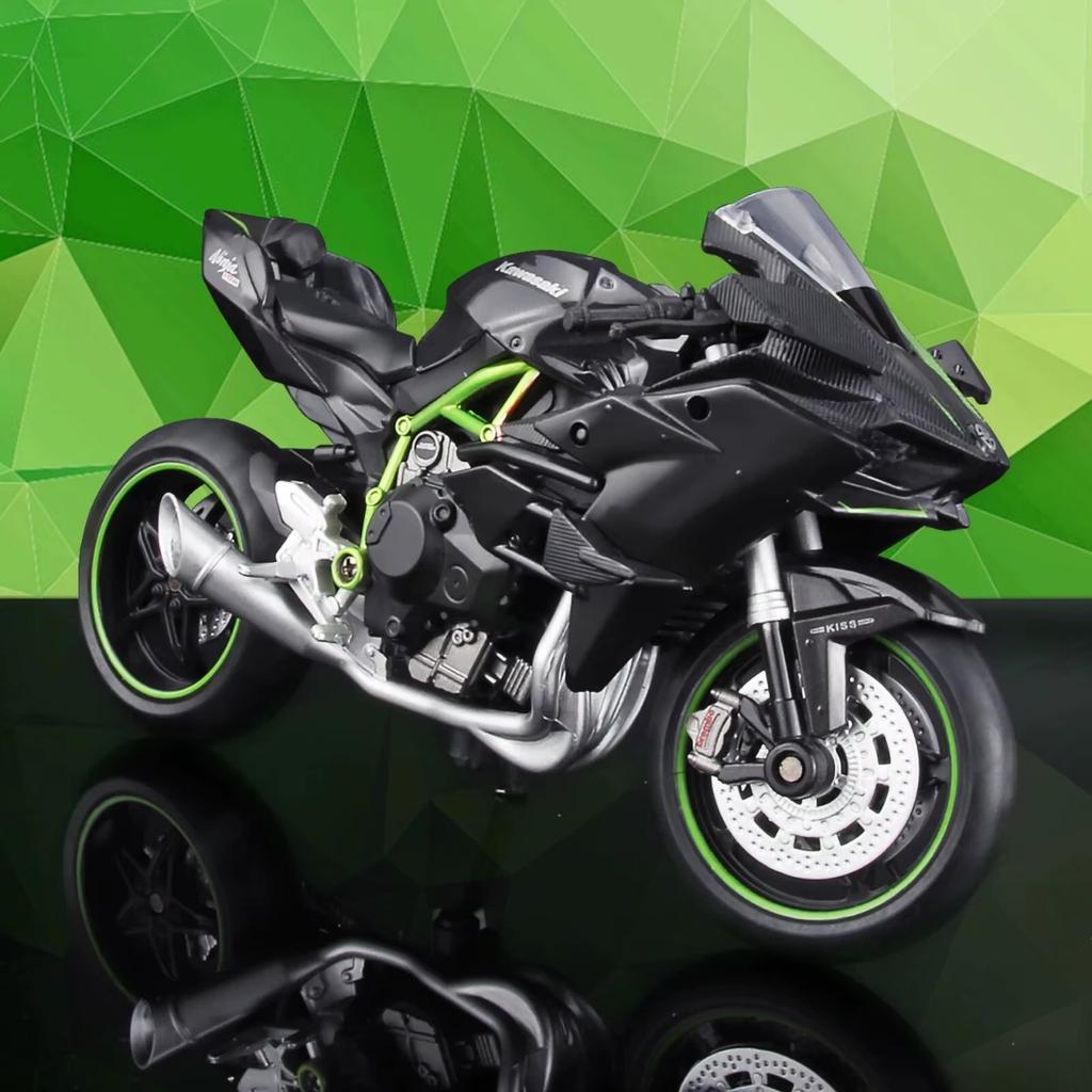 1/12 Scale Die Cast Motorcycle Model for Kawasaki Ninja H2R, Motorcycle Model, Kids Moto Toy or Collection, Boyfriend