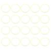 20pcs Plastic Rings Transparent Flexible Loose Leaf Book  Rings for School Home Office Cards D