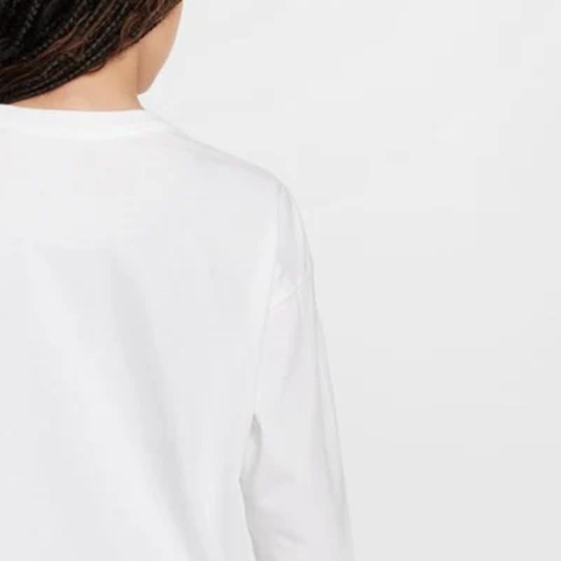 Nike Comfortable Soft Cotton Loose Long Sleeve T-Shirt Kids Tops White FZ5535-100