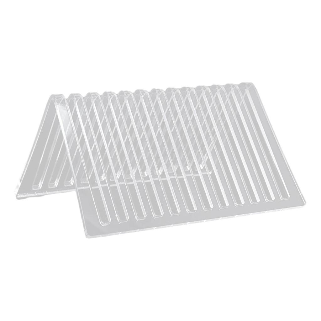 Průhledný akrylový stojan na vinylové desky Elegantní akrylový držák na desky Elegantní výstavní stojan na vinylová alba do jakékoli místnosti