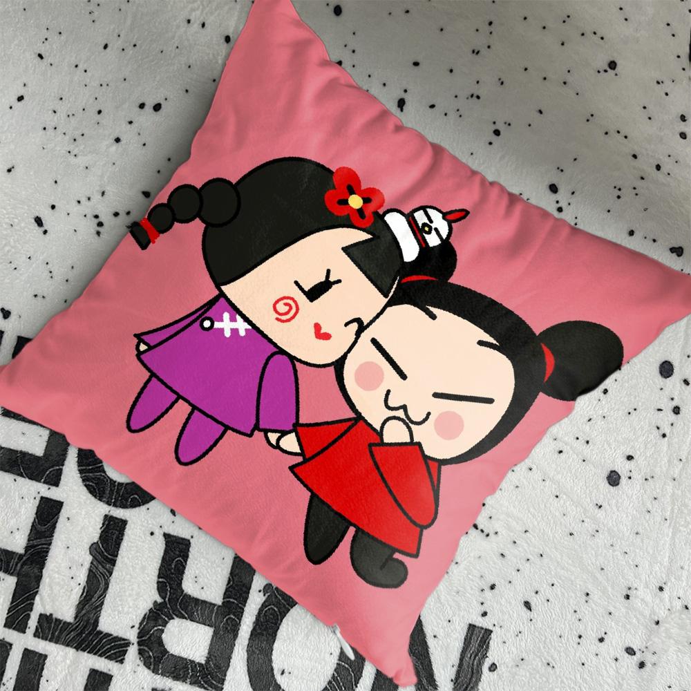 Kawaii P-Puccas Pillowcase Cushion Cover 45X45 Ornamental Pillows Christmas Decoration Personalized Gift Nordic Home