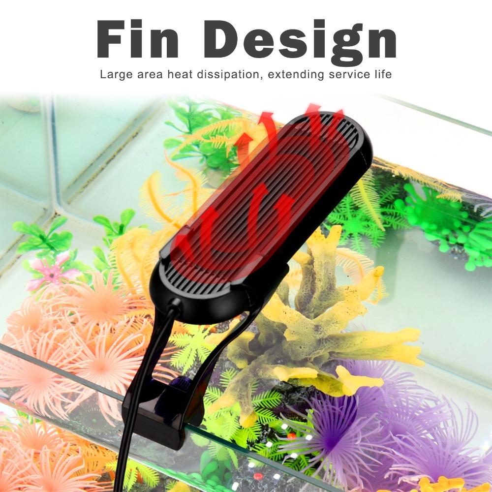 Timing Function Aquarium LED Lights Full Spectrum USB Powered Aquatic Lamp Clip Adjustable Brightness Plant Light Fish Tank