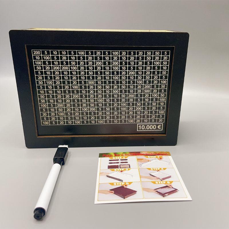 1000/2000/3000/5000/10000 EUR USD Saving Money Box Wooden Diy Piggy Bank Money Storage Bank With Counting Tool Creative Gift