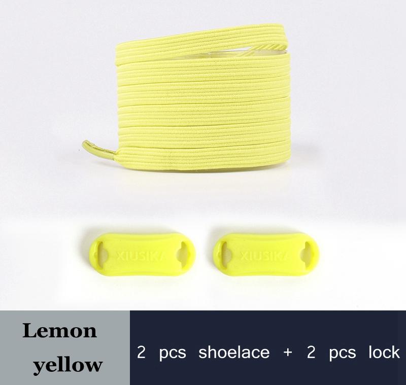 1 Pair No Tie Shoe Laces Elastic Laces for Sneakers Flat Shoelaces Without Ties Shoelace with Lock for Kids Adult Shoestrings